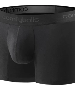 Comfyballs - Performance Superlight Men's Long Boxer Shorts - Pitch Black Performance