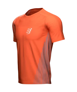 Compressport - Performance Short Sleeve Tshirt - Men's - Orangeade/Fjord Blue