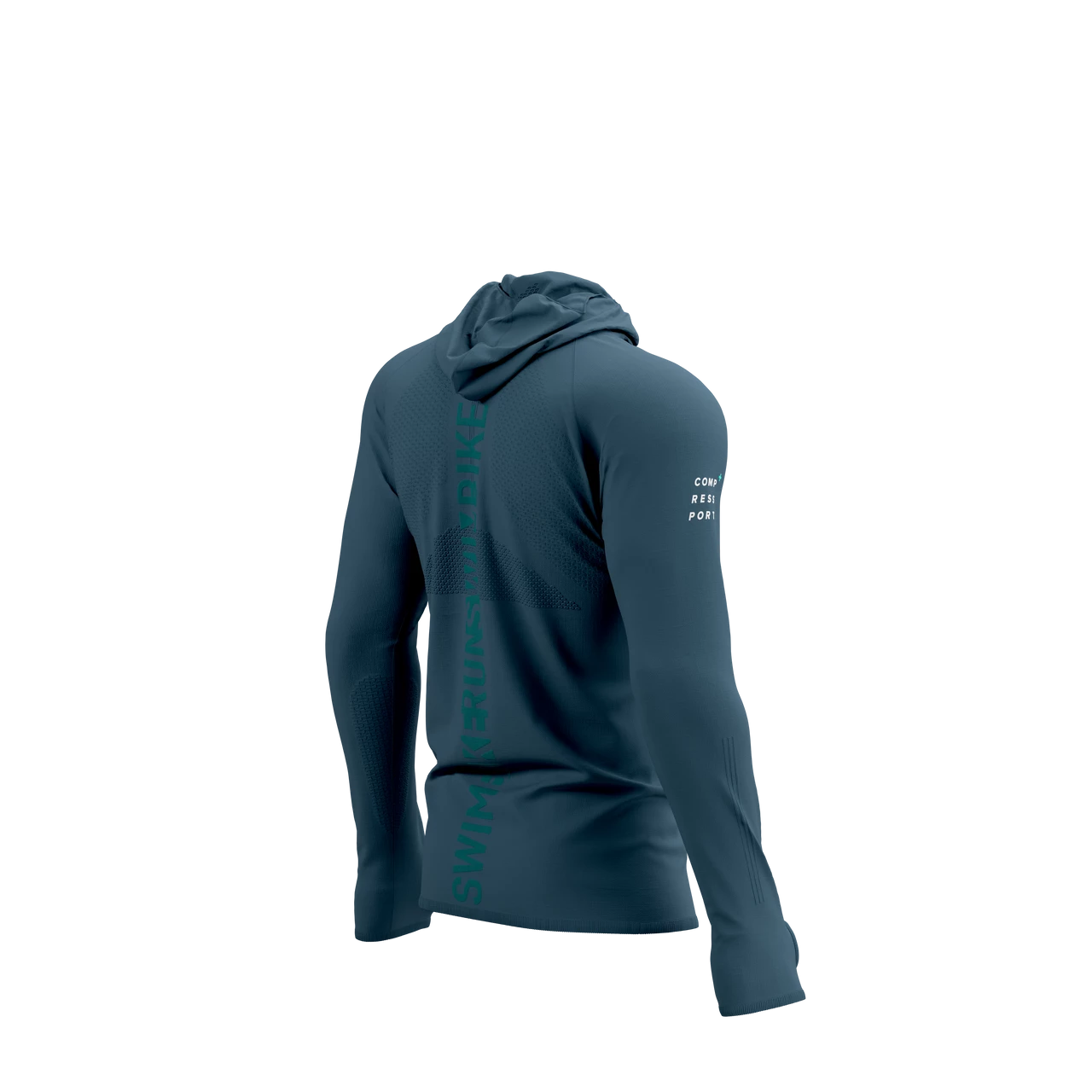 Compressport - 3D Thermo Seamless Hoodie Zip - Born To SwimBikeRun - Men's - Image 7
