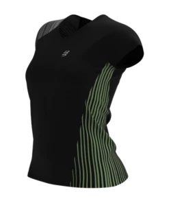Compressport - Performance Short Sleeve Tshirt - Women's - Black/Paradise Green