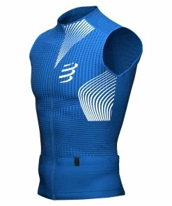 Compressport - Men's Trail Postural Tank Top - Blue Lolite