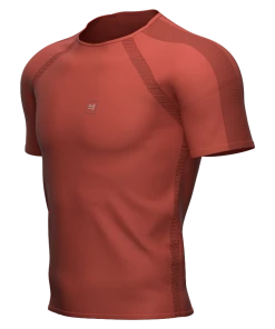 Compressport - Men's Training Short-Sleeve T-Shirt - Red Clay