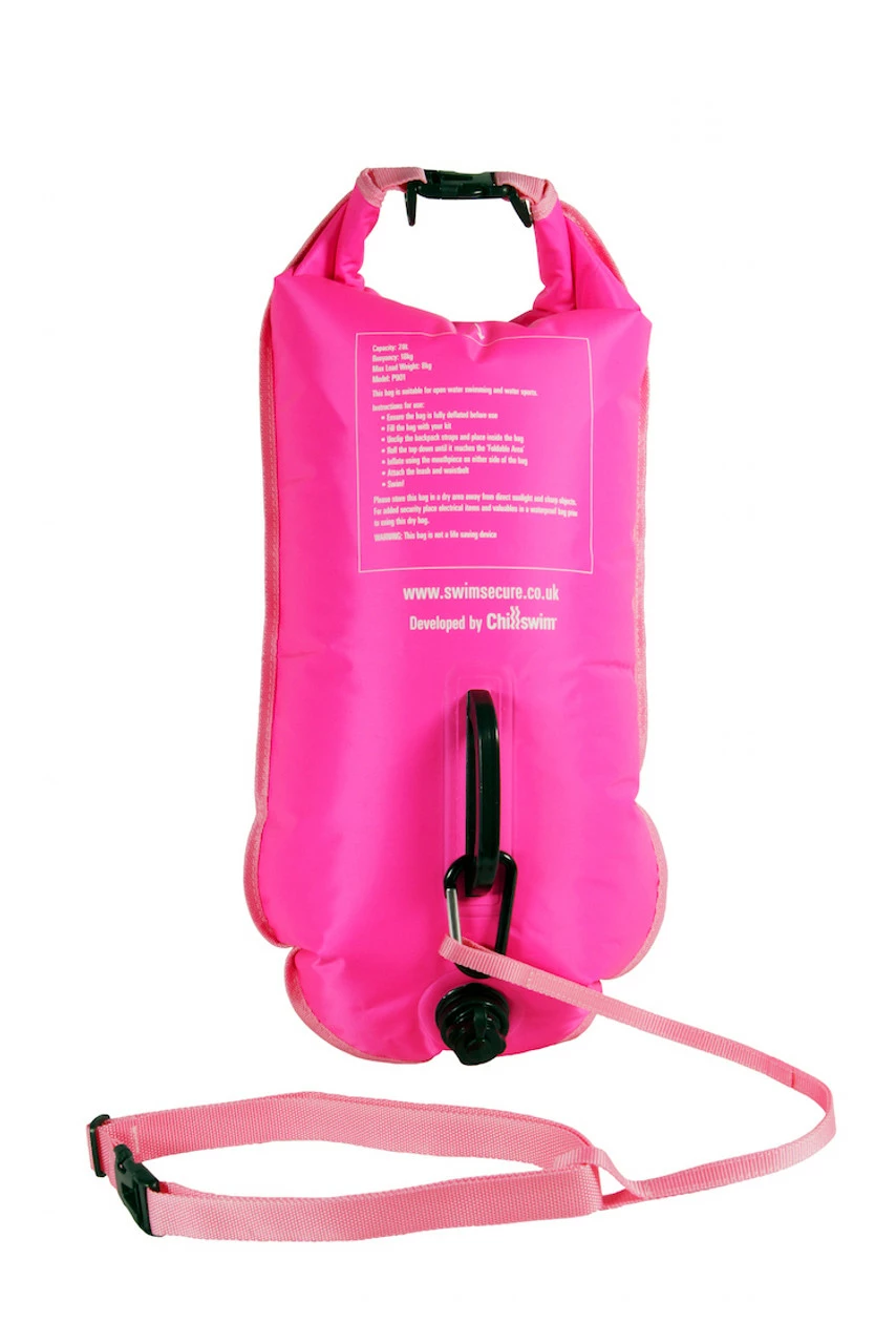Swim Secure - ChillSwim Safety Buoy - Pink Inflatable Dry Bag - Image 2