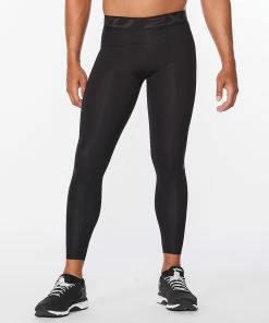 2XU - Men's Motion Compression Tights - Black/Carbon Fibre