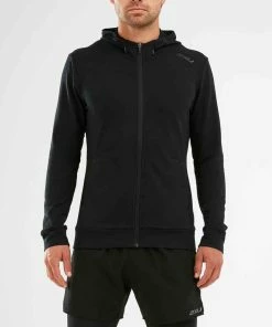 2XU - Transit Zip Hoodie - Men's -2XU-shop MR6040a BLK BLK 00 squashed 67611.1615470412