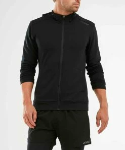 2XU - Transit Zip Hoodie - Men's -2XU-shop MR6040a BLK BLK 03 squashed 27960.1615470412