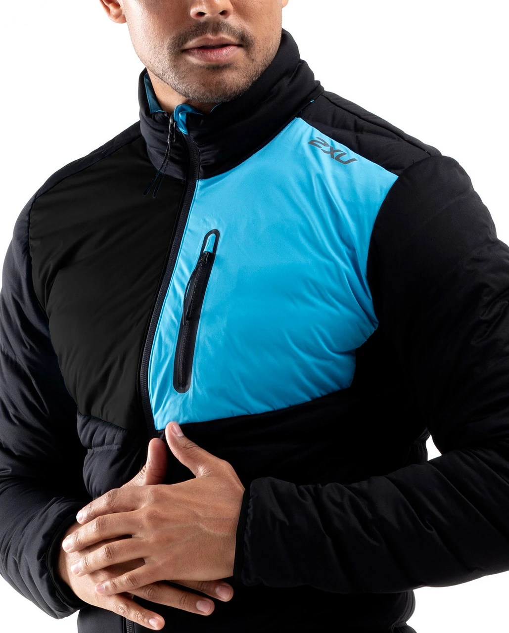 2XU - PURSUIT Insulation Jacket - Men's - Black/Ultra Aqua - Image 4