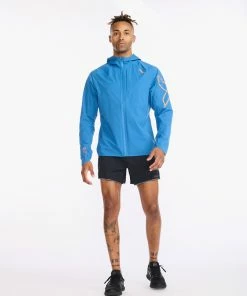 2XU - Light Speed WP Jacket - Men's - Starling/Turmeric Reflective