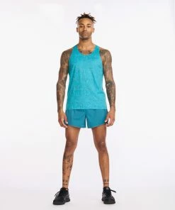 2XU - Light Speed Singlet - Men's - Motion/Oceanside Reflective