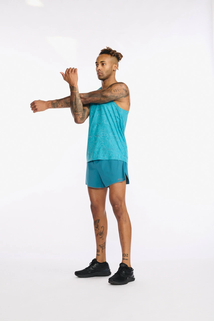 2XU - Light Speed Singlet - Men's - Motion/Oceanside Reflective - Image 6