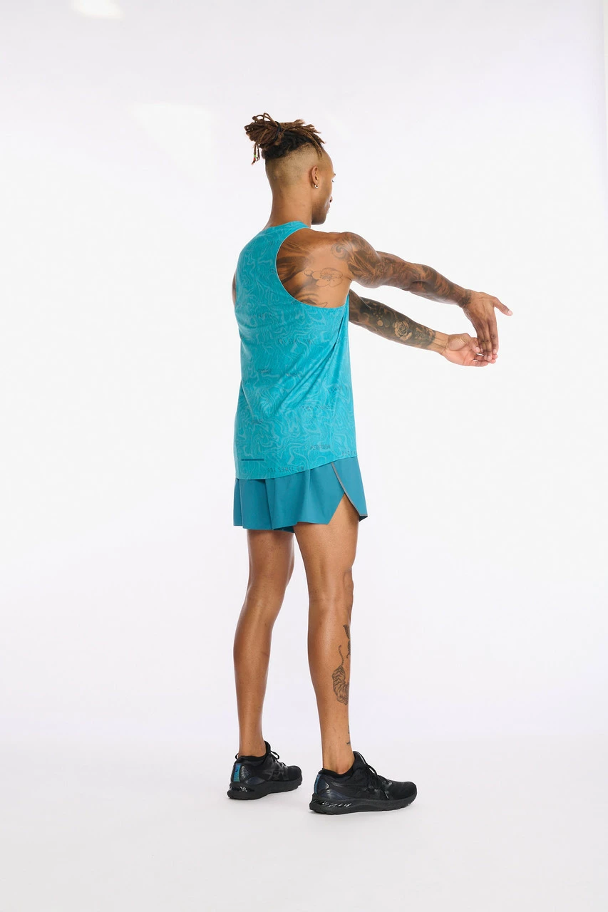 2XU - Light Speed Singlet - Men's - Motion/Oceanside Reflective - Image 8