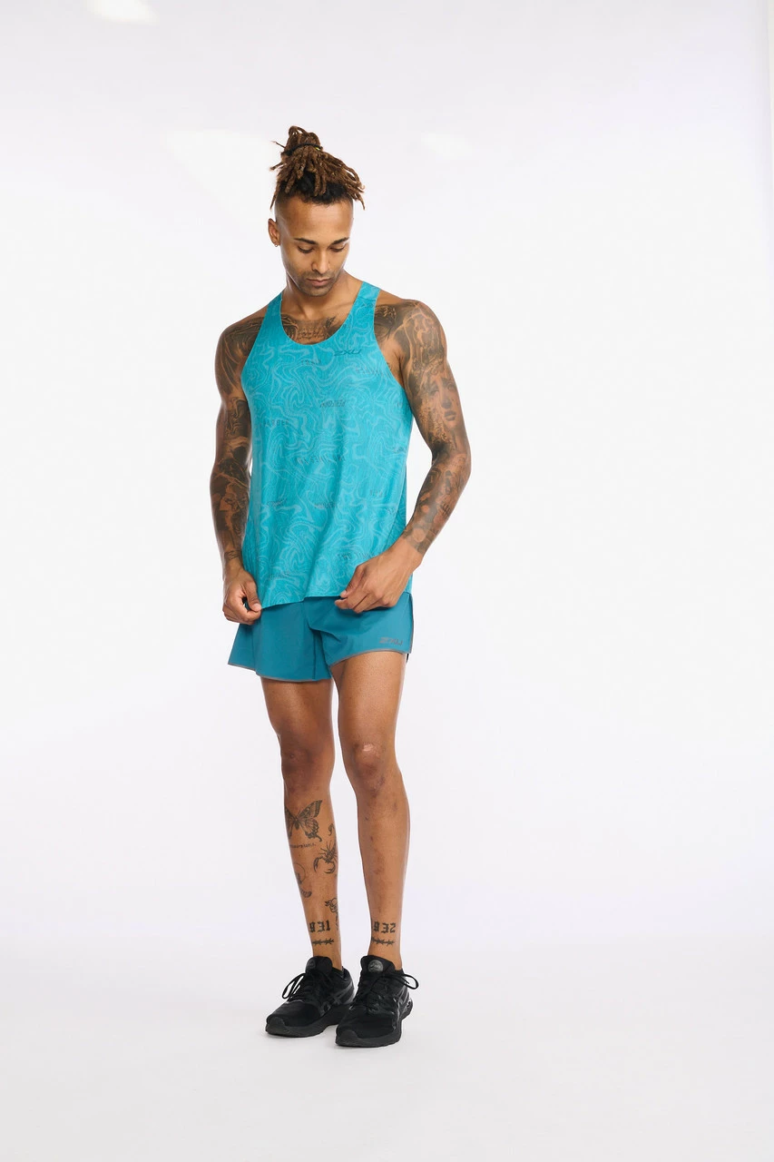 2XU - Light Speed Singlet - Men's - Motion/Oceanside Reflective - Image 14