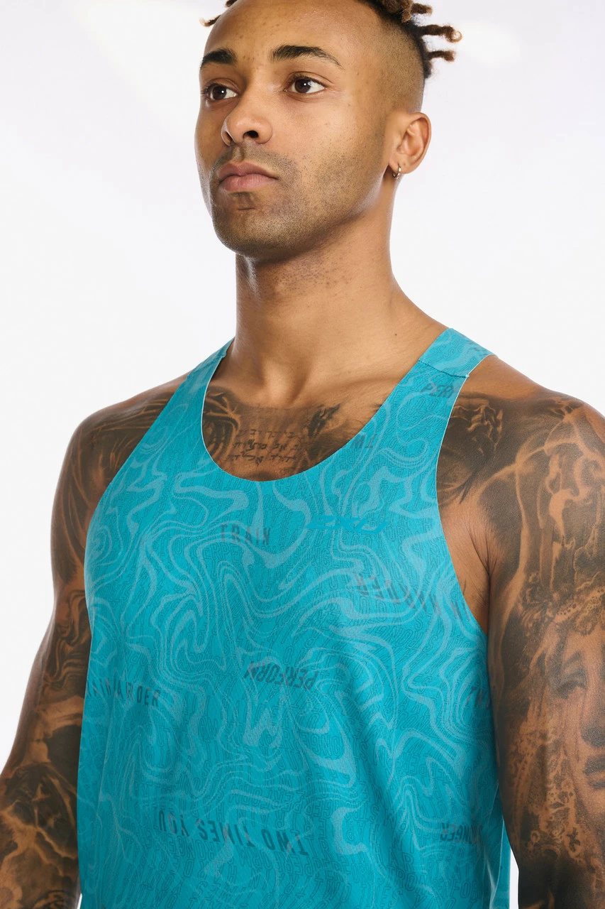 2XU - Light Speed Singlet - Men's - Motion/Oceanside Reflective - Image 16