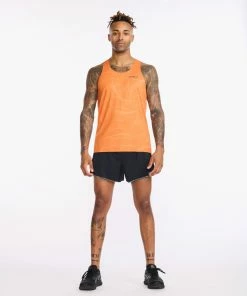 2XU - Light Speed Singlet - Men's - Spiral/Black Reflective