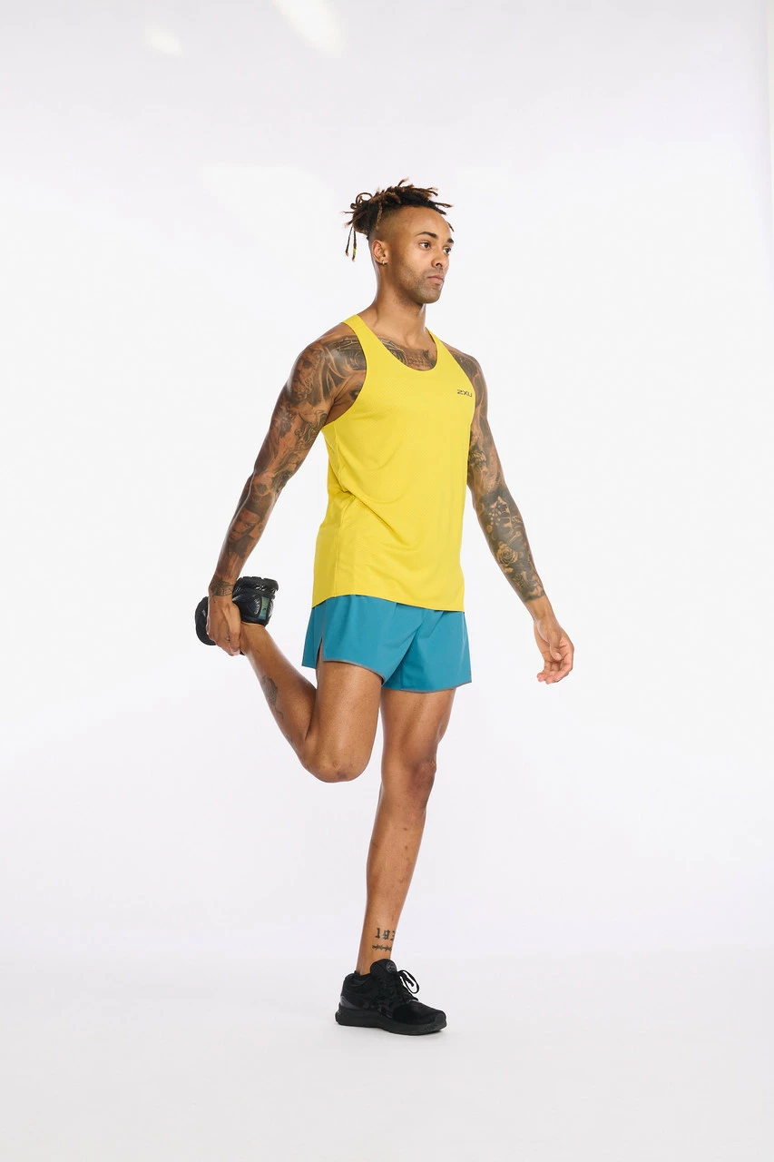 2XU - Light Speed Tech Singlet - Men's - Sulphur/Black Reflective 16 2XU - Light Speed Tech Singlet - Men's - Sulphur/Black Reflective - Image 16