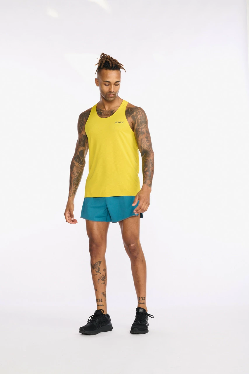 2XU - Light Speed Tech Singlet - Men's - Sulphur/Black Reflective 13 2XU - Light Speed Tech Singlet - Men's - Sulphur/Black Reflective - Image 13
