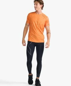 2XU - Light Speed Tee - Men's - Spiral/Black Reflective -2XU-shop MR6502a SZE BRF 19 25498.1652690867