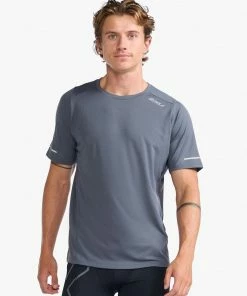 2XU - Light Speed Tee - Men's - Turbulence/Silver Reflective