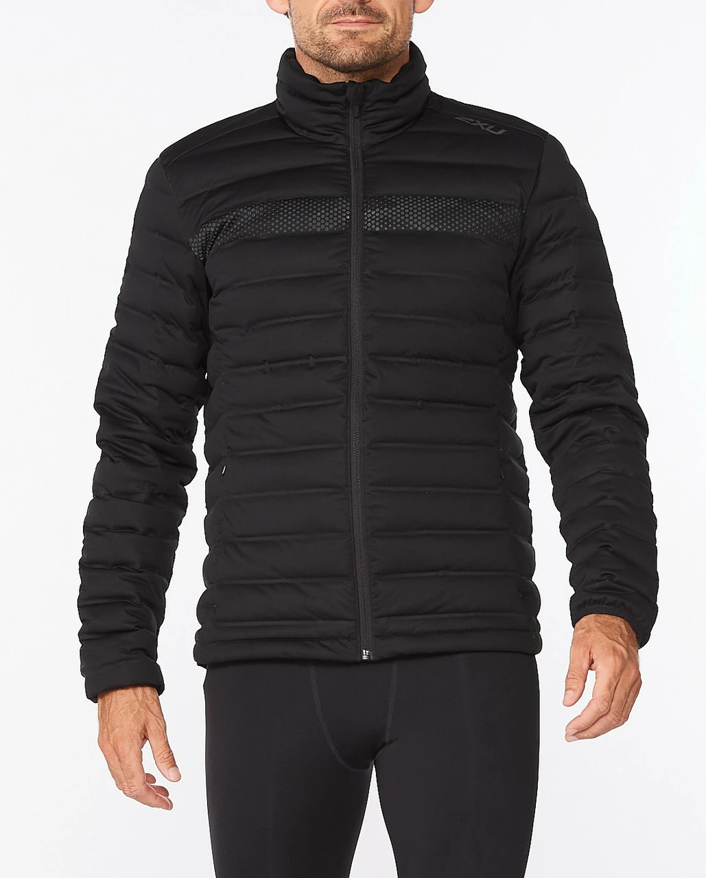2XU - Ignition Men's Insulated Jacket - Black/Black Reflective - Image 14