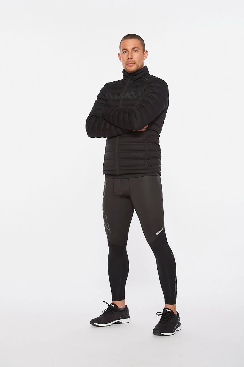 2XU - Ignition Men's Insulated Jacket - Black/Black Reflective - Image 5