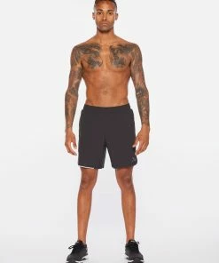 2XU - Aero Men's 7in Shorts - Black/Silver Reflective