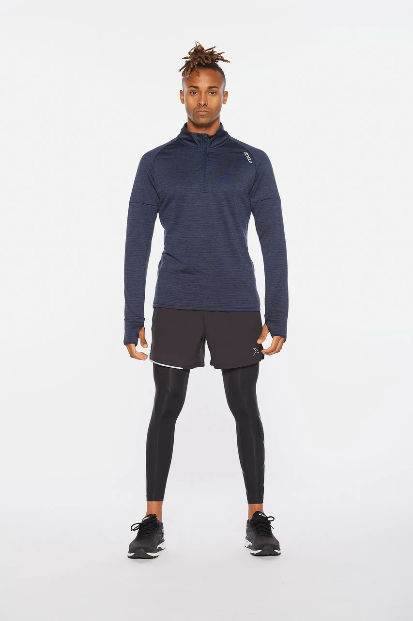 2XU - Ignition Men's 1/4-Zip Jacket - Midnight/Silver Reflective - Image 9