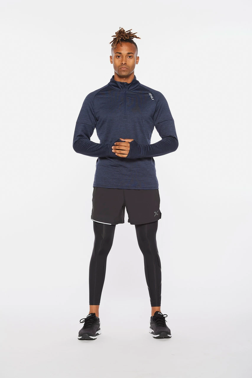 2XU - Ignition Men's 1/4-Zip Jacket - Midnight/Silver Reflective - Image 8