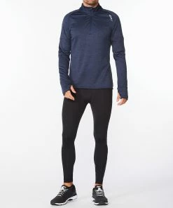 2XU - Ignition Men's 1/4-Zip Jacket - Midnight/Silver Reflective