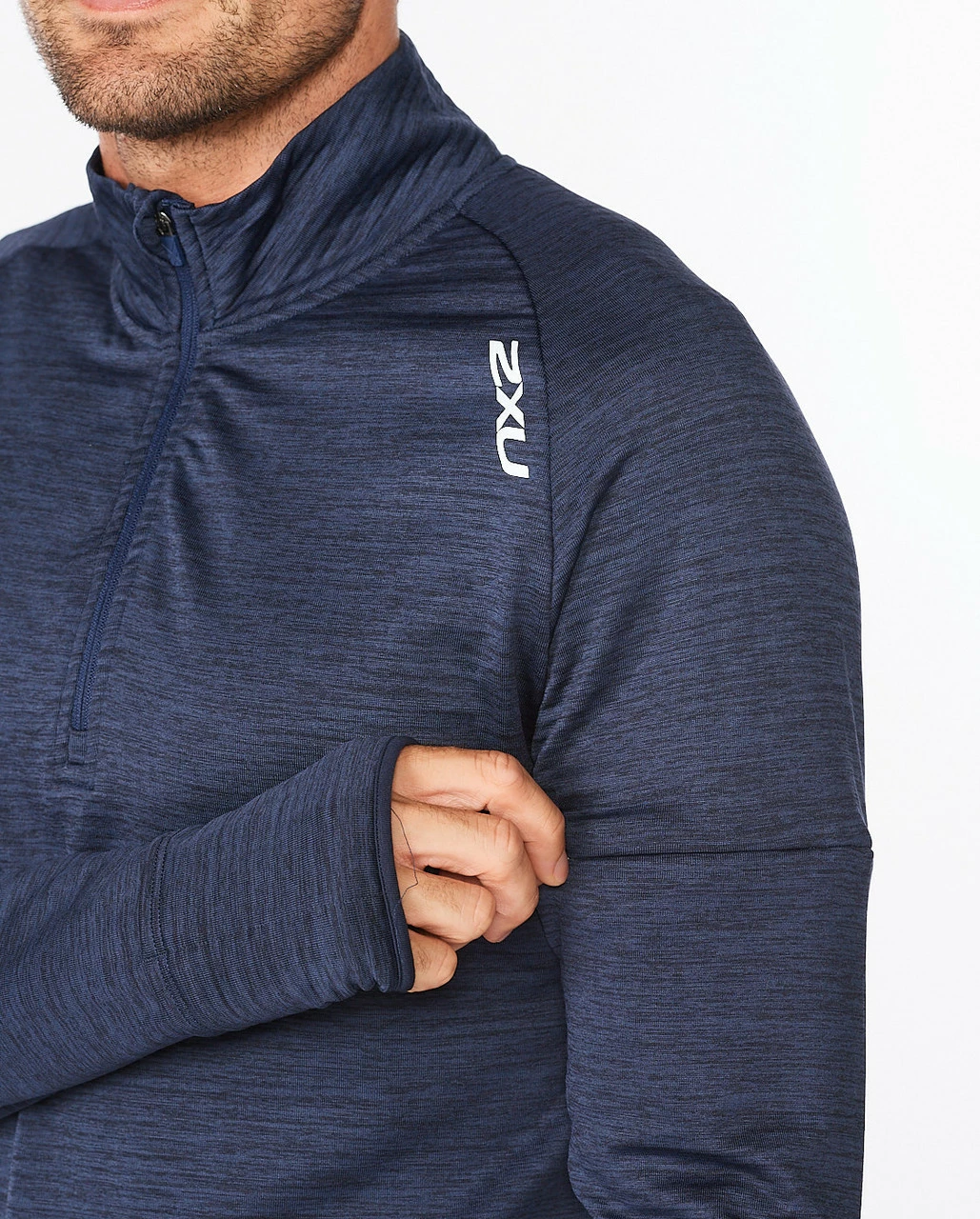 2XU - Ignition Men's 1/4-Zip Jacket - Midnight/Silver Reflective - Image 6