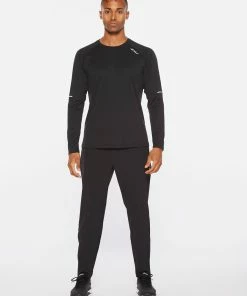 2XU - Aero Men's Long-Sleeve Top - Black/Silver Reflective - 2023