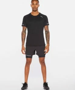 2XU - Aero Men's T-shirt - Black/Silver Reflective
