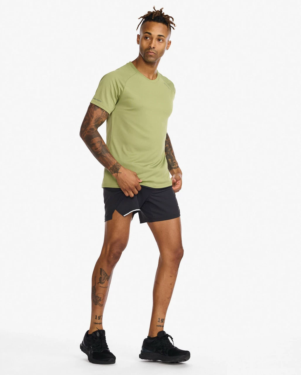 2XU - Aero Tee - Men's - Glade/Alpine Reflective