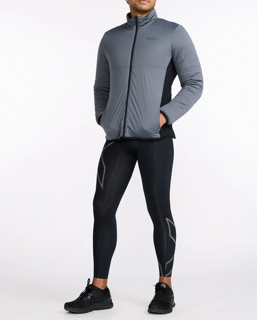 2XU - Ignition Insulation Jacket - Men's - Black/Turbulence 12 2XU - Ignition Insulation Jacket - Men's - Black/Turbulence - Image 12