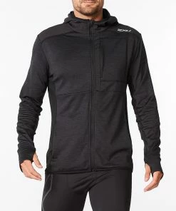 2XU - Ignition Hooded Mid-Layer - Men's - Black/Silver Reflective