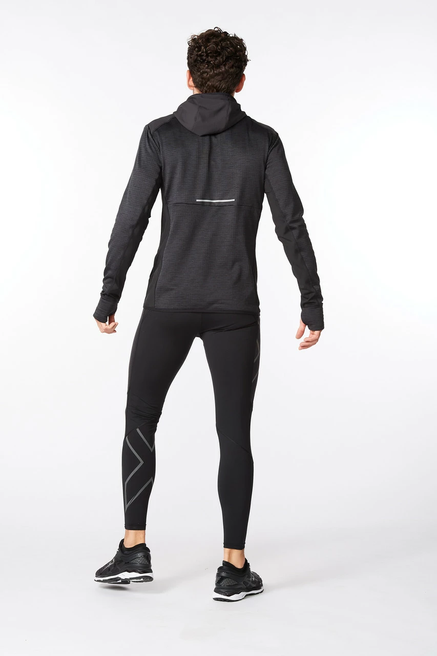 2XU - Ignition Hooded Mid-Layer - Men's - Black/Silver Reflective - Image 13