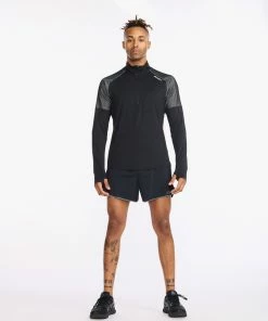 2XU - Light Speed 1/2 Zip - Men's - Black/Silver Reflective
