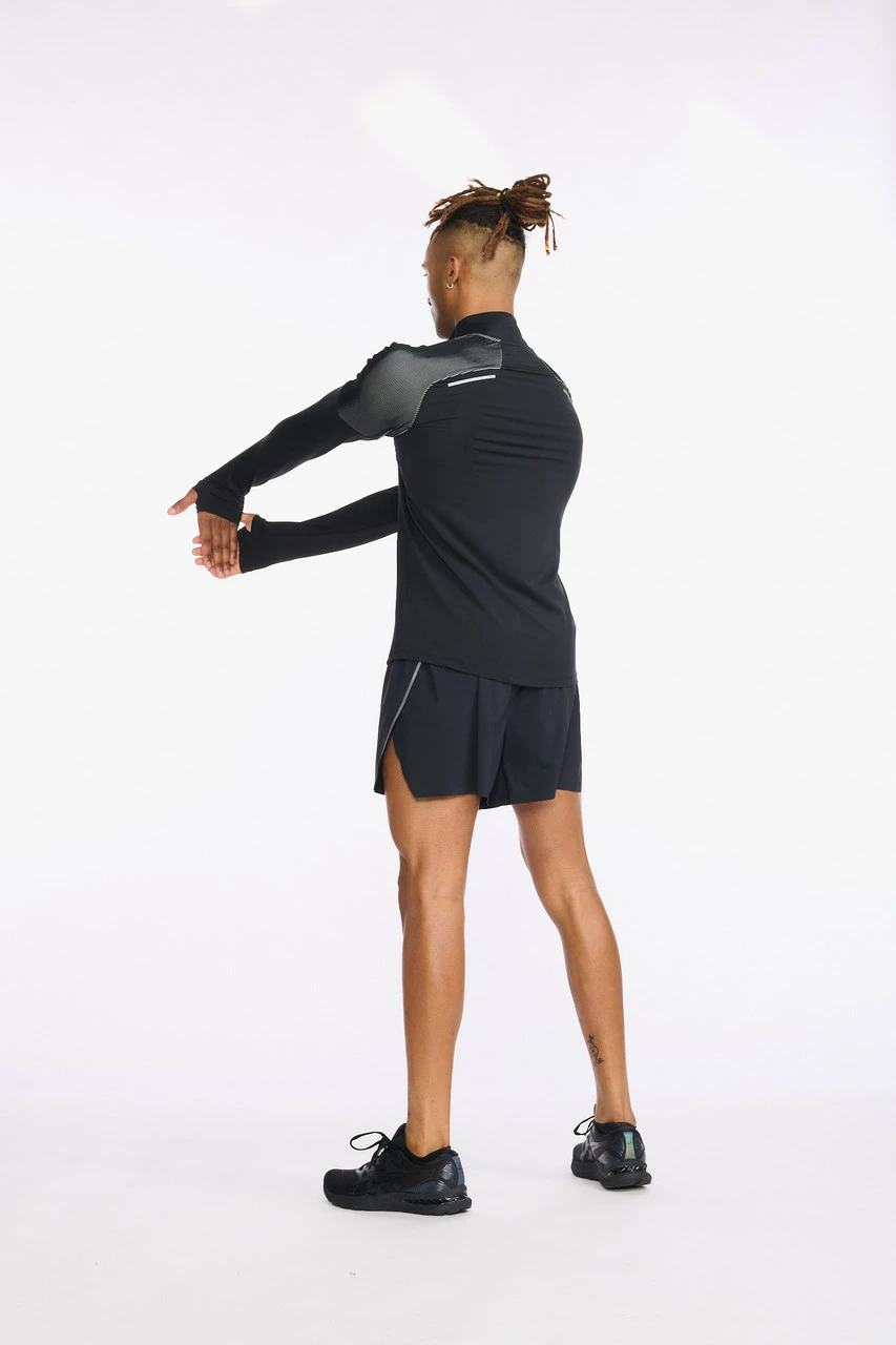 2XU - Light Speed 1/2 Zip - Men's - Black/Silver Reflective - Image 7