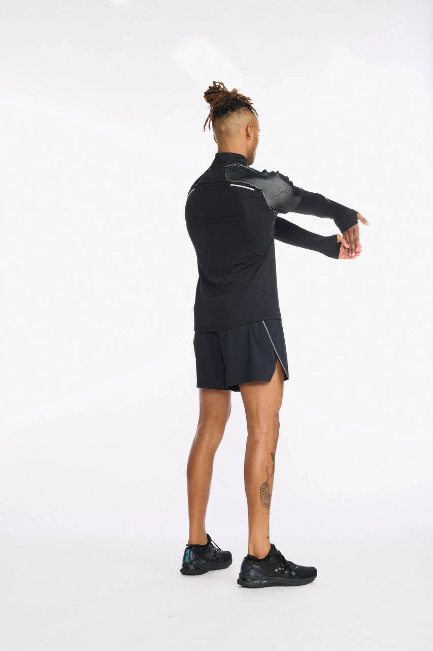 2XU - Light Speed 1/2 Zip - Men's - Black/Silver Reflective - Image 10