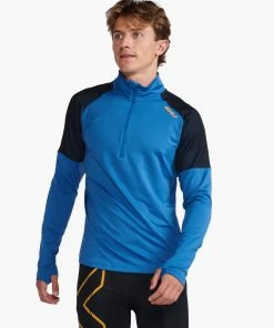 2XU - Light Speed 1/2 Zip - Men's - Starling/Turmeric Reflective