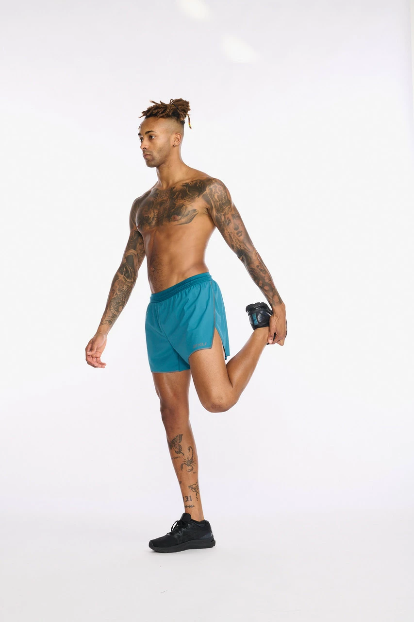 2XU - Light Speed 5 Inch Short - Men's - Oceanside/Black Reflective - Image 4