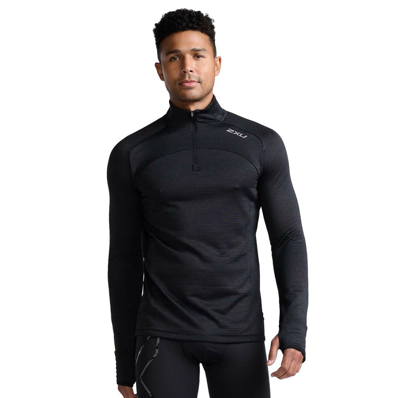 2XU - Ignition 1/4 Zip - Men's - Black/Silver Reflective - 2023 7 2XU - Ignition 1/4 Zip - Men's - Black/Silver Reflective - 2023 - Image 7