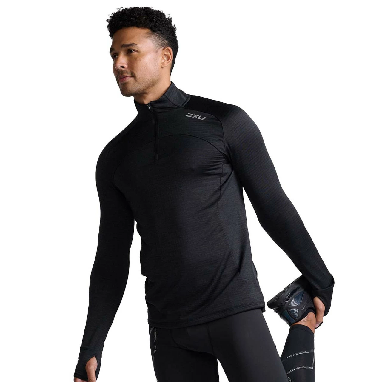 2XU - Ignition 1/4 Zip - Men's - Black/Silver Reflective - 2023 6 2XU - Ignition 1/4 Zip - Men's - Black/Silver Reflective - 2023 - Image 6