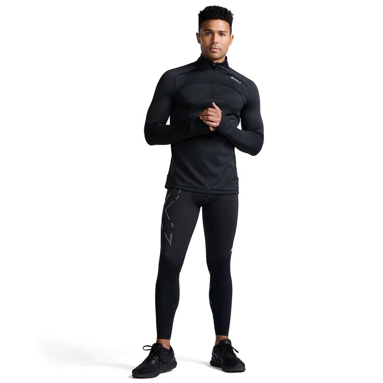2XU - Ignition 1/4 Zip - Men's - Black/Silver Reflective - 2023 5 2XU - Ignition 1/4 Zip - Men's - Black/Silver Reflective - 2023 - Image 5