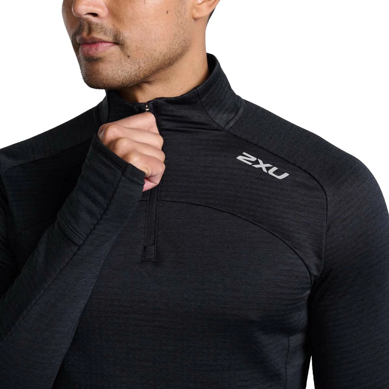 2XU - Ignition 1/4 Zip - Men's - Black/Silver Reflective - 2023 14 2XU - Ignition 1/4 Zip - Men's - Black/Silver Reflective - 2023 - Image 14