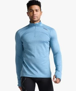 2XU - Ignition 1/4 Zip - Men's - Shadow/Black Reflective