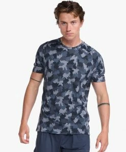 2XU - Light Speed Tee - Men's - Block Camo/Silver Reflective