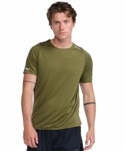 2XU - Light Speed Tech Tee - Men's - Winter Moss/Silver Reflective