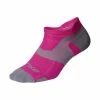 2XU - Vectr Light Cushion No Show Sock - Unisex - Magenta/Light Grey - 2023