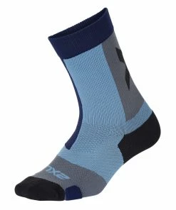 2XU - VECTR Light Cushion Crew Socks - Unisex - Echo/Tubulence