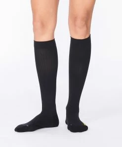2XU - Flight Compression Socks - Unisex - Black/Black - 2023